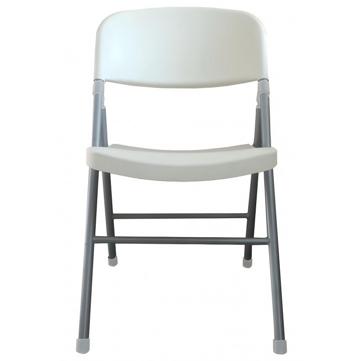 silla plegable de plástico en color blanco - MANA