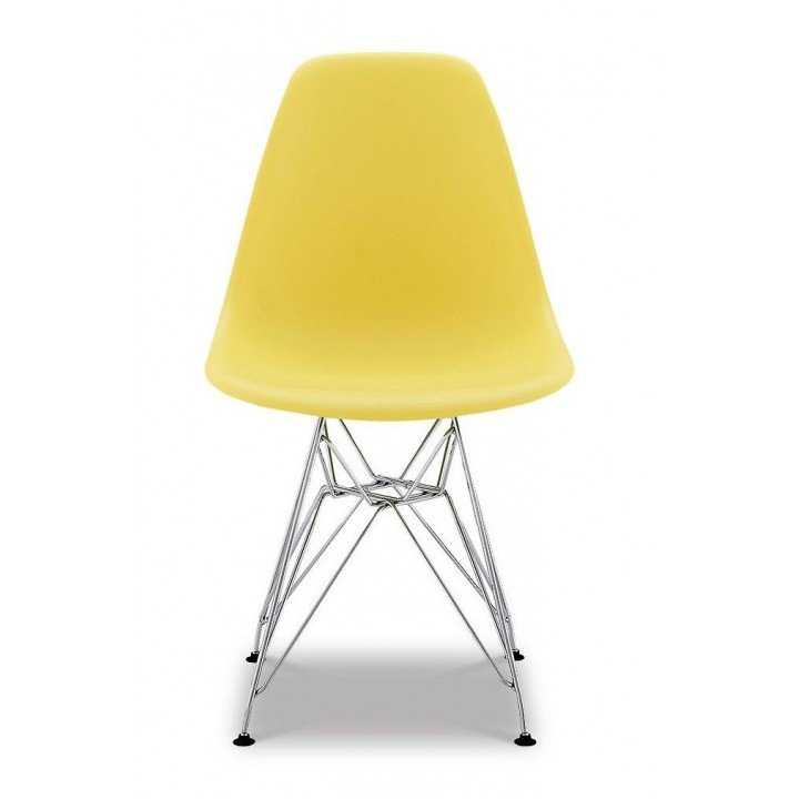 silla eames dsw cromado color amarillo - STOW-CR